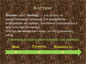 Три требования к хостингу